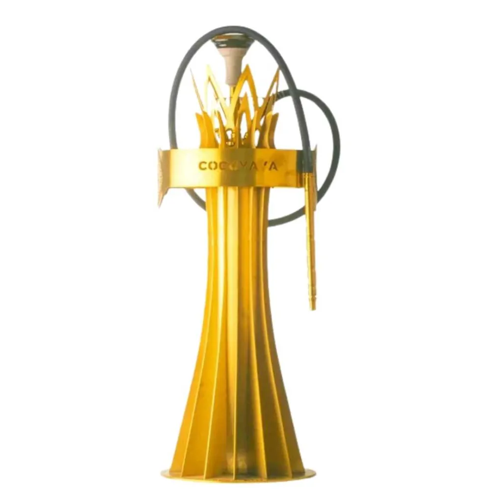 COCOYAYA-Gemini-Hookah-Golden-2.webp COCOYAYA Gemini Hookah – 34 Inch Premium Golden Edition - Image 1