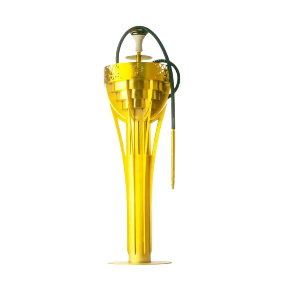 COCOYAYA-Parker-Hookah-Golden.webp COCOYAYA Parker Hookah - Golden - Image 1