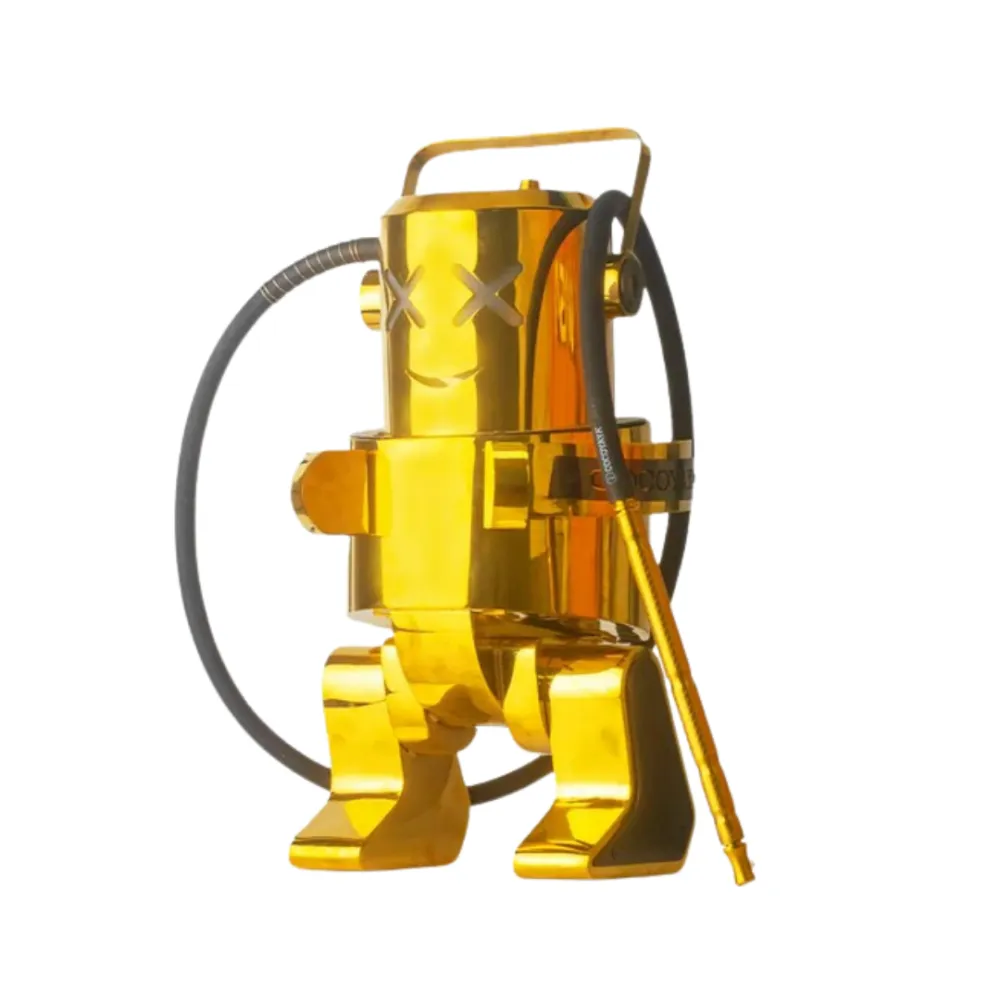 COCOYAYA-Small-Marshmello-Hookah-Golden.webp COCOYAYA Small Marshmello Hookah - Golden - Image 1