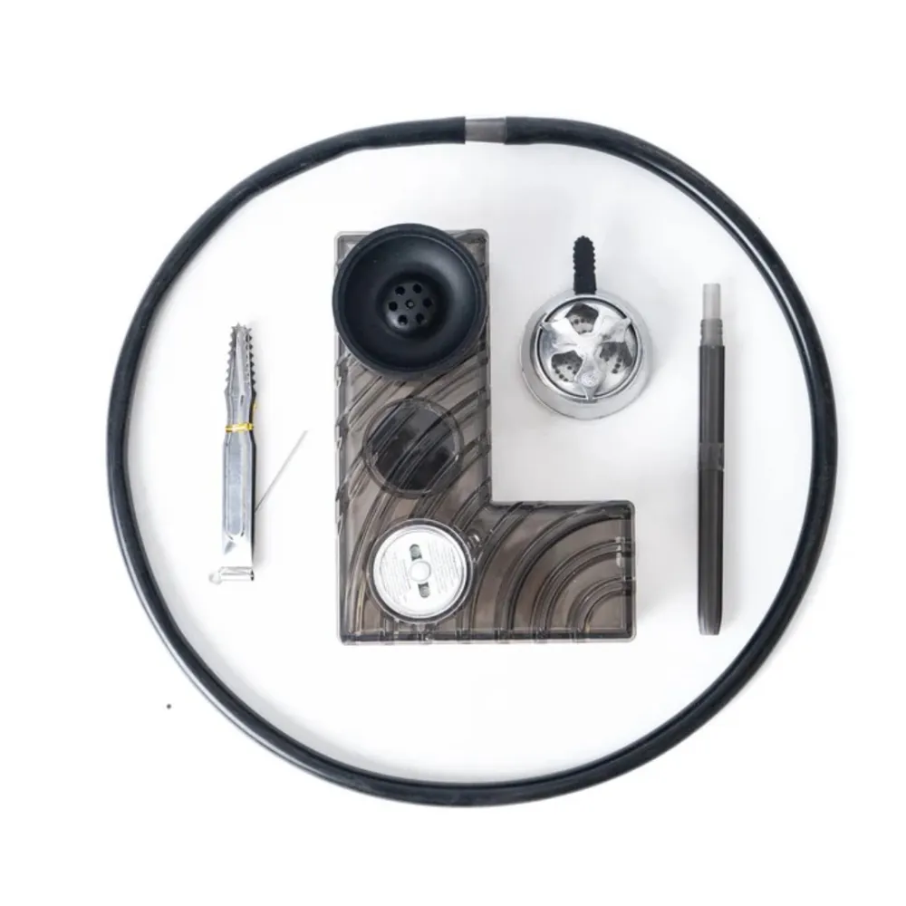 1-215-921-1054-.-4-7.webp L Shape Car Hookah - Black | Portable LED Designer Hookah - Image 1