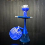 Luma Hookah Blue Stem & Black Base | Premium 18 Inch Hookah