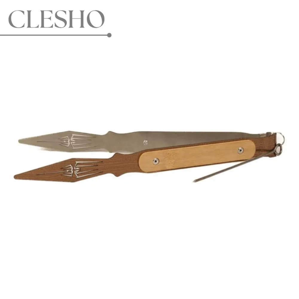102-1.webp Wooden Spider Hookah Tong / Chimta - Image 1