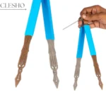 Silicone Grip Metallic Hookah Tong / Chimta - Blue