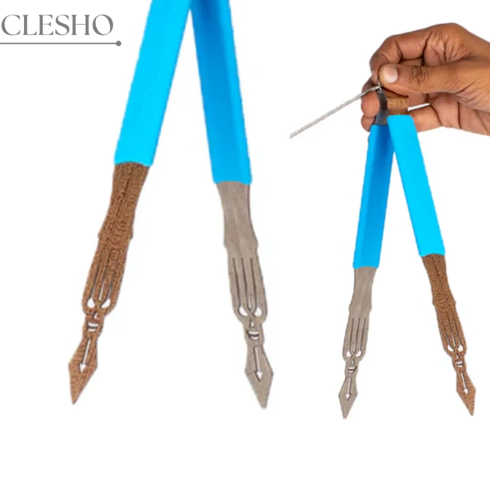 103.webp Silicone Grip Metallic Hookah Tong / Chimta - Blue - Image 1