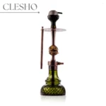 COCOYAYA Congo Baku Hookah with Brown Bag – Bronze Stem / Green Base - Image 2