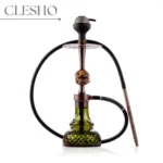COCOYAYA Congo Baku Hookah with Brown Bag – Bronze Stem / Green Base - Image 3