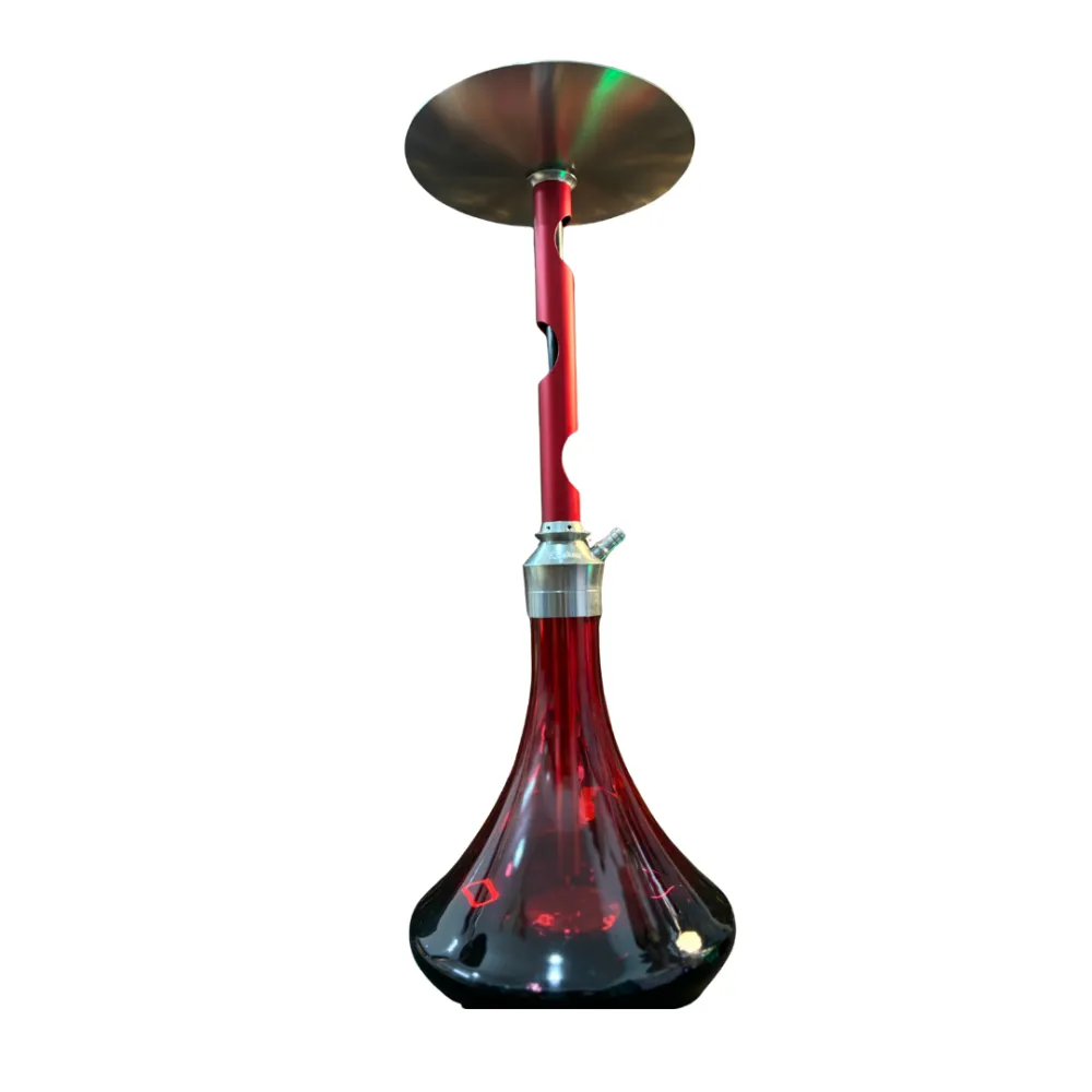 16-1-1.webp Panther Hookah Red Colour | With Rgb Light - Image 1