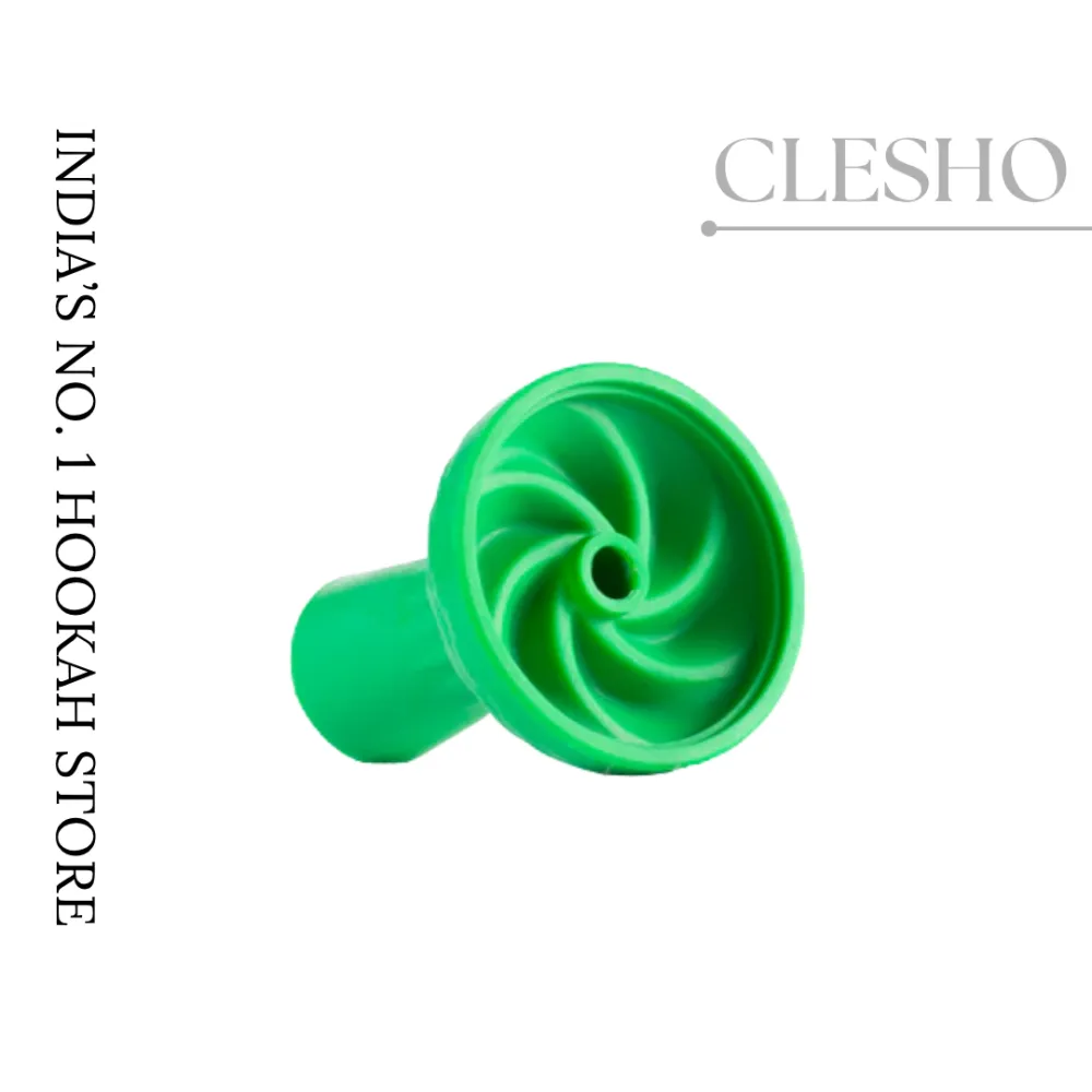 18.webp Blade Silicone Chillum for Hookah – Premium Blade Design Bowl (Green) - Image 1
