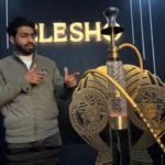 VG France Versache Hookah with 3 Bags (LED Remote) - Gold