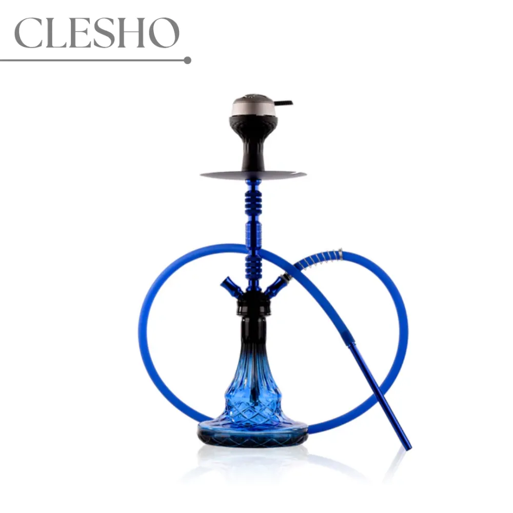 268-1.webp Qube Shisha Alpha Series Model C | 2 Pipe Hookah | Blue Adition - Image 1