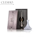 MKL Dragon Hookah with Wooden Case - Silver | 28 Inch Premium Stainless Steel Hookah