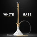 COCOYAYA King Series Hookah - Golden Stem with White Base - Image 2