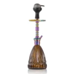 Persian Prism Hookah with Bag – Rainbow Stem / Brown Glass Base - Image 2