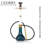 COCOYAYA Ghazi Hookah - Golden Stem - Blue Base + Free Carry Bag - Image 2
