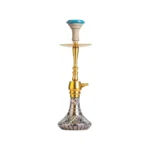 Qube Shisha Tokyo X Hookah - Golden Stem Cut Glass Base - Image 2