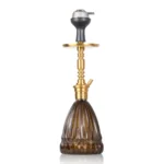 Persian Prism Hookah with Bag – Gold Stem / Brown Glass Base - Image 3