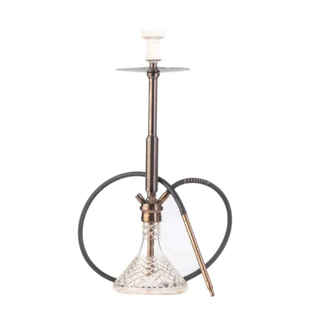 41.webp Qube Shisha King Series Hookah - Bronze Stem with Transparent Glass Base - Image 1