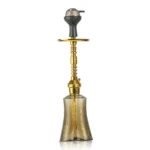 Persian Prism Hookah with Bag – Gold Stem / Grey Glass Base - Image 3