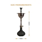 COCOYAYA Yara Hookah - Coffee stem with Base Black + Free Carry Bag - Image 2