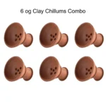 6 DXB Clay Phunnel Hookah Chillum Combo