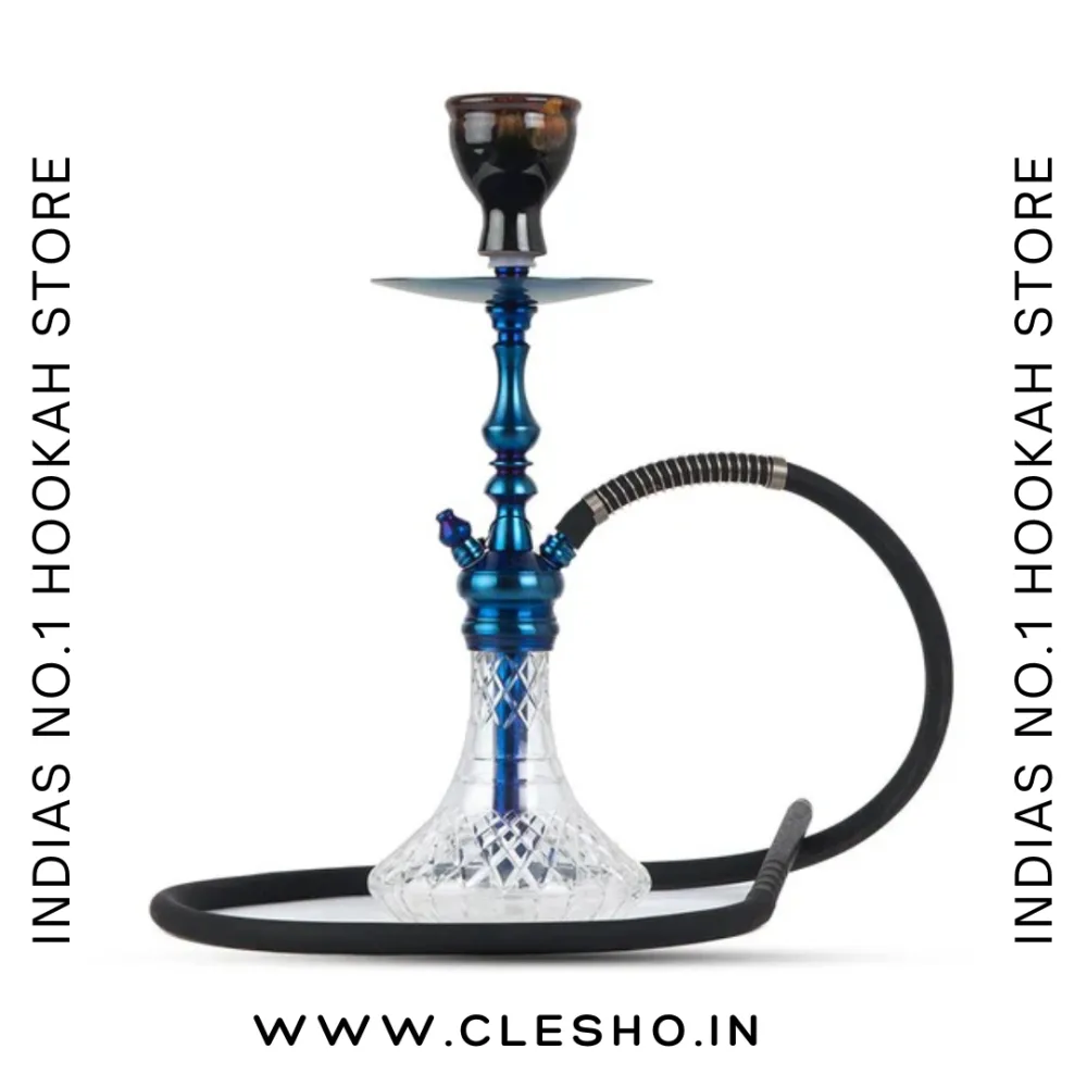 61.webp COCOYAYA Simba Hookah - Transparent Base with Blue Stem - Image 1