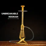 COCOYAYA Majestic Gold Stainless Steel Hookah – 31+ Inches Premium Shisha with Terracotta Bowl - Image 2