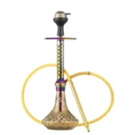 Alexander Hookah with Bag - Rainbow Stem and Grey Base Hookah - Image 2