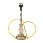 Transparent Base Alexander Hookah with Silver Stem and Bag - Image 2
