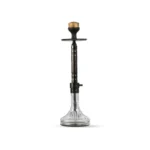 Attack Hookah with Travel Bag - Black Stem & Transparent Glass Base - Image 2
