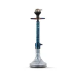 Attack Hookah with Travel Bag - Blue Stem & Transparent Glass Base - Image 3