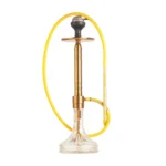 Attack Hookah with Travel Bag - Bronze Stem & Transparent Glass Base - Image 2