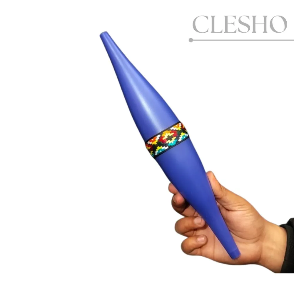 Bazooka-Ice-Chiller-Handle-4.webp Bazooka Hookah Pipe Handle with Ice Chiller - Blue - Image 1