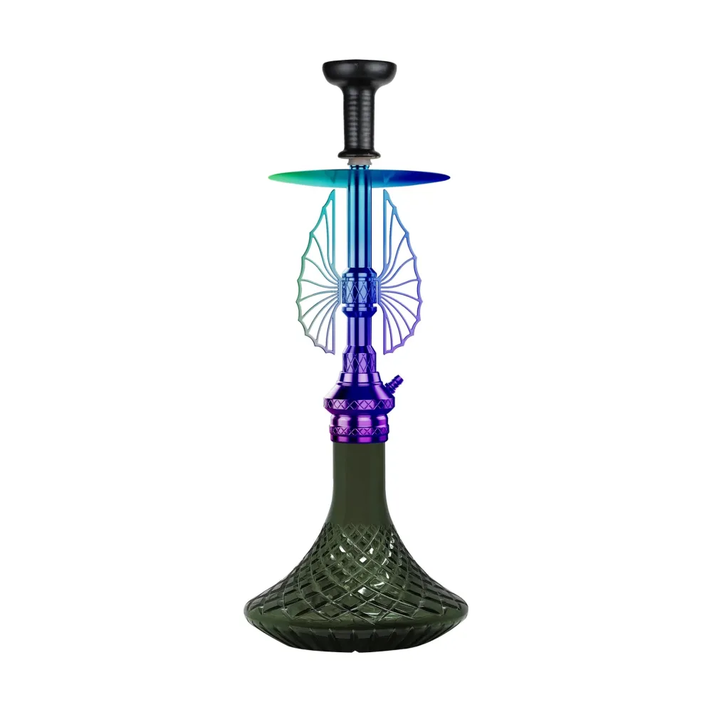 COCOYAY-Angel-Series-Draco-Hookah-Rainbow-Black-Base.webp COCOYAYA Draco Hookah – Blue Stem with Black Base - Image 1