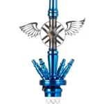 COCOYAYA Amara 4 Pipe Hookah – Rainbow Stem with White Cut Glass Base (32 Inches) - Image 3