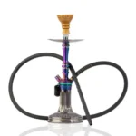 COCOYAYA Barcelona Hookah – Rainbow Stem with Black Crystal Base | Premium Stainless Steel Hookah