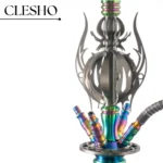 COCOYAYA Caesar Premium 4-Pipe Hookah with Bag – 32-Inch Gold Stem with Transparent Glass Base + Free Carry Bag - Image 2