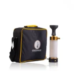COCOYAYA Car-O-Bar LED Hookah – 12 Inch Gold Stem with White Base & Travel Bag (Premium Hookah with LED Light) - Image 2