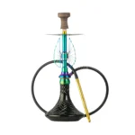 COCOYAYA Draco Hookah – Rainbow Stem with Black Base