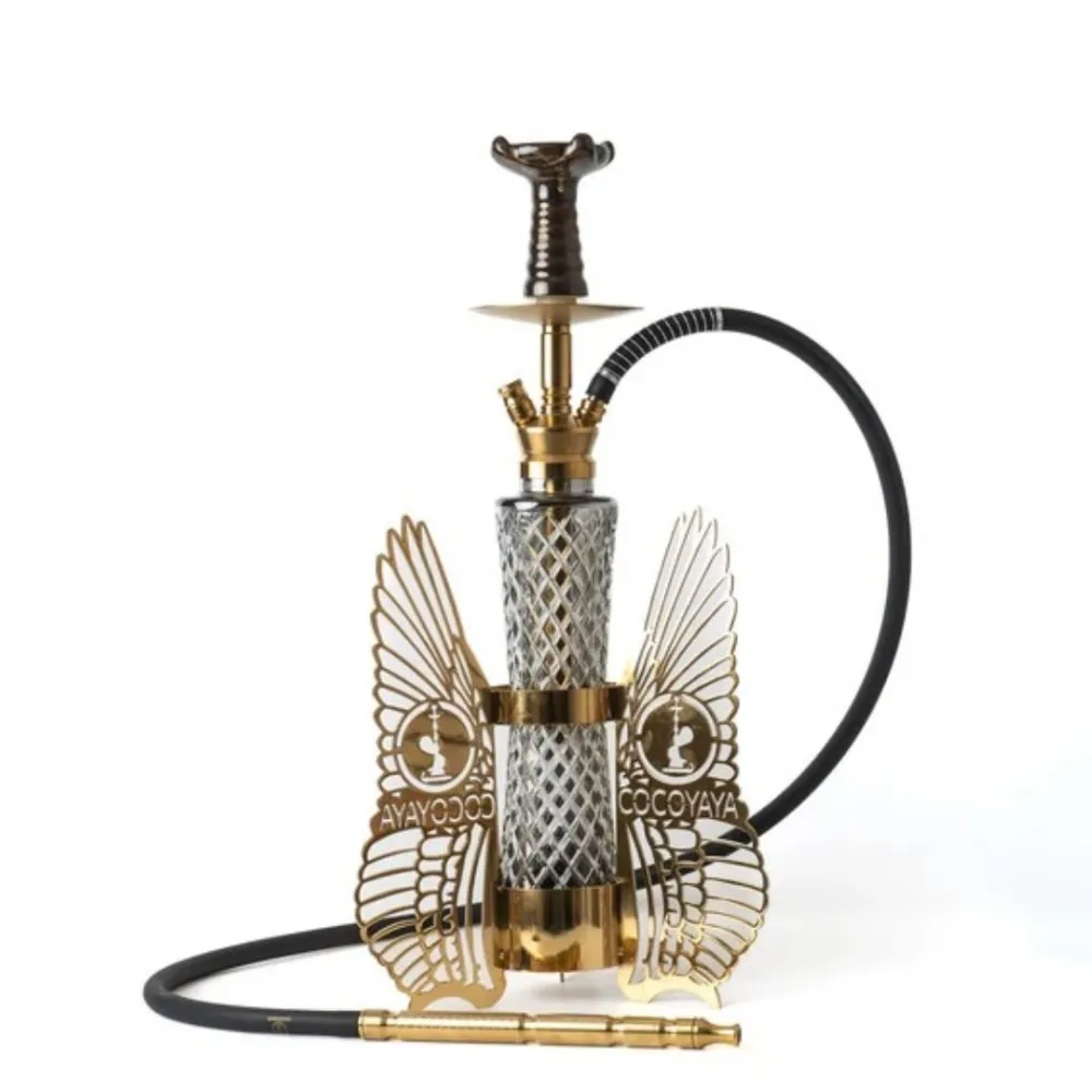 COCOYAYA-Flamingo-Fly-Hookah-Fly-Series.webp Cocoyaya Flamingo Fly Hookah - Gold (24 inches) - Image 1