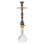 COCOYAYA Ghazi Hookah - Black Stem - Transparent Base + Free Carry Bag - Image 4