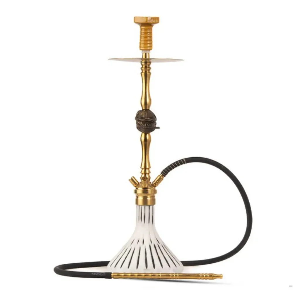 COCOYAYA-Jungle-Series-Cigar-Hookah-Golden-White-Base.webp COCOYAYA Jungle Series Cigar Hookah - Golden (White Base) - Image 1