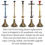 COCOYAYA King Series Hookah Base – Amber Base (Without Lock) - Image 2