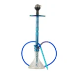 Sultan Hookah - Blue Stem with Transparent Base & Dual Carry Bags