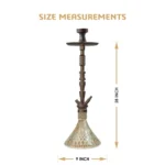 COCOYAYA King Series Dario Hookah - Coffee Stem with Transparent Glass Base - Image 2