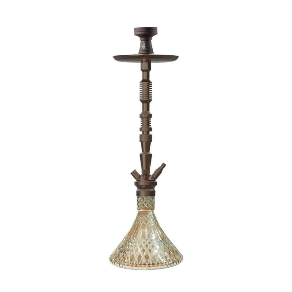 COCOYAYA-King-Series-Dario-Hookah-Coffee.webp COCOYAYA King Series Dario Hookah - Coffee Stem with Transparent Glass Base - Image 1
