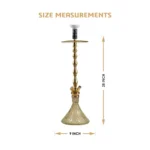 King Series Rossi Hookah - Golden Stem with Transparent Glass Base - Image 2