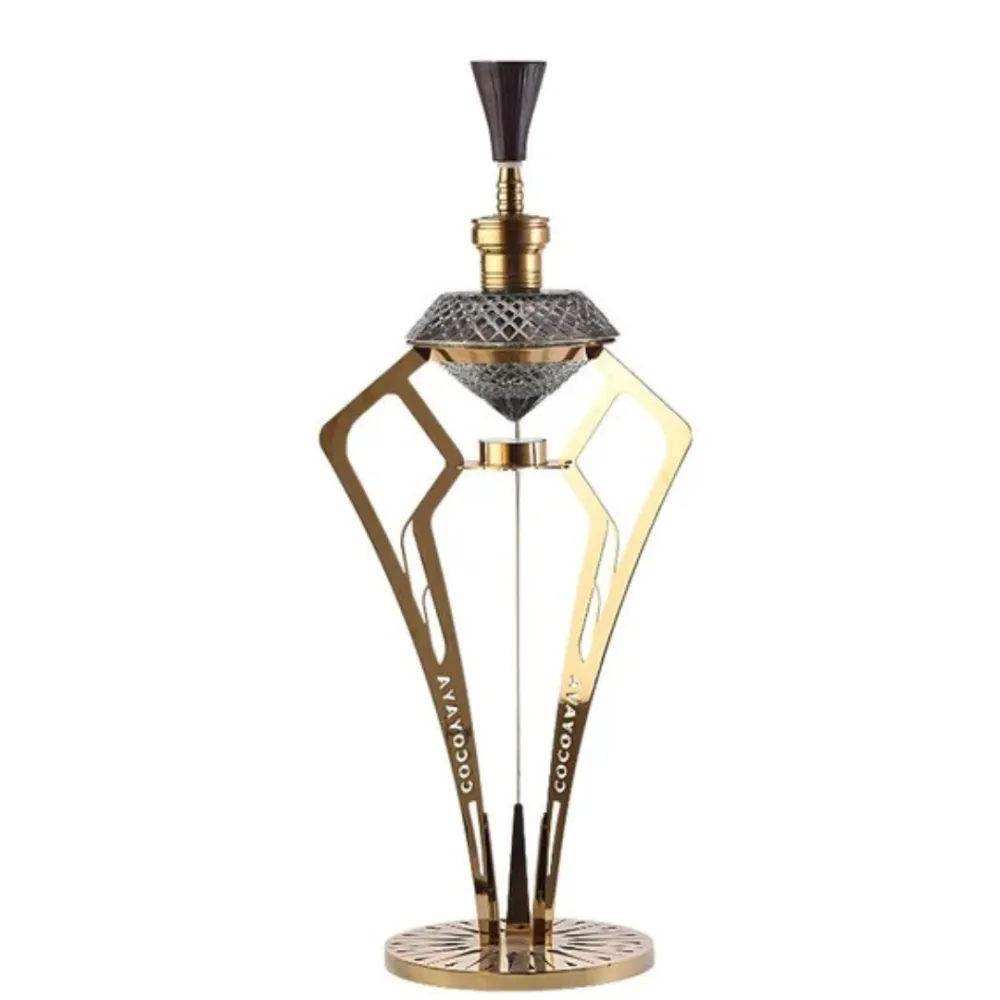 COCOYAYA-Kohinoor-Arya-Hookah-2.webp COCOYAYA Kohinoor Arya Hookah – Golden Edition - Image 1