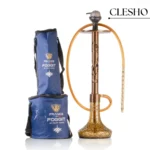 VG Romeo Vault Hookah – Bronze Skull Stem with Grey Glass Base (34 Inches)