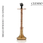 VG Romeo Vault Hookah – Bronze Skull Stem with Grey Glass Base (34 Inches) - Image 3