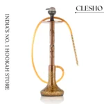 VG Romeo Vault Hookah – Bronze Skull Stem with Grey Glass Base (34 Inches) - Image 2